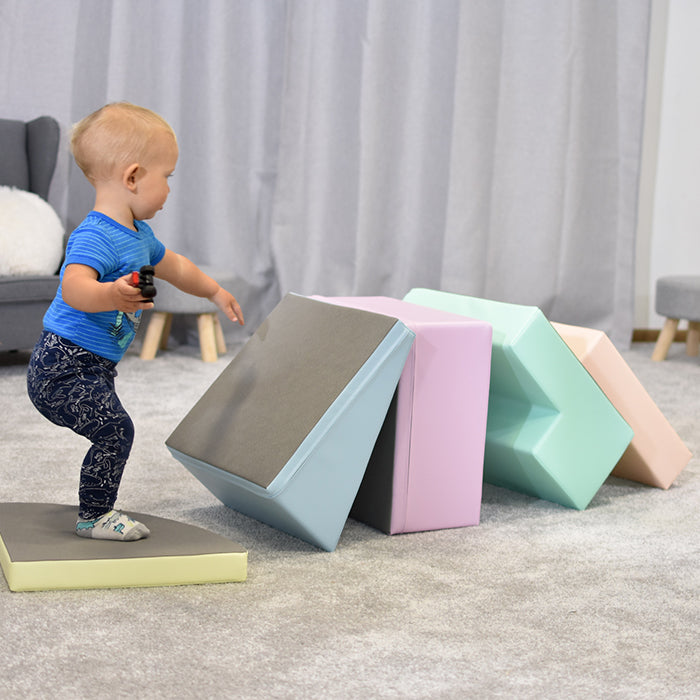 Soft Play Corner Climber Foam Blocks Set for Toddlers - Develops Motor Skills & Coordination