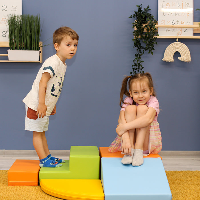Soft Play Corner Climber Foam Blocks Set for Toddlers - Develops Motor Skills & Coordination