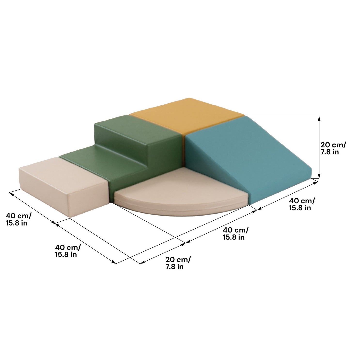 Soft Play Corner Climber Foam Blocks Set for Toddlers - Develops Motor Skills & Coordination