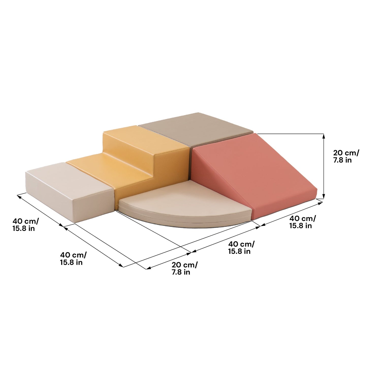 Soft Play Corner Climber Foam Blocks Set for Toddlers - Develops Motor Skills & Coordination