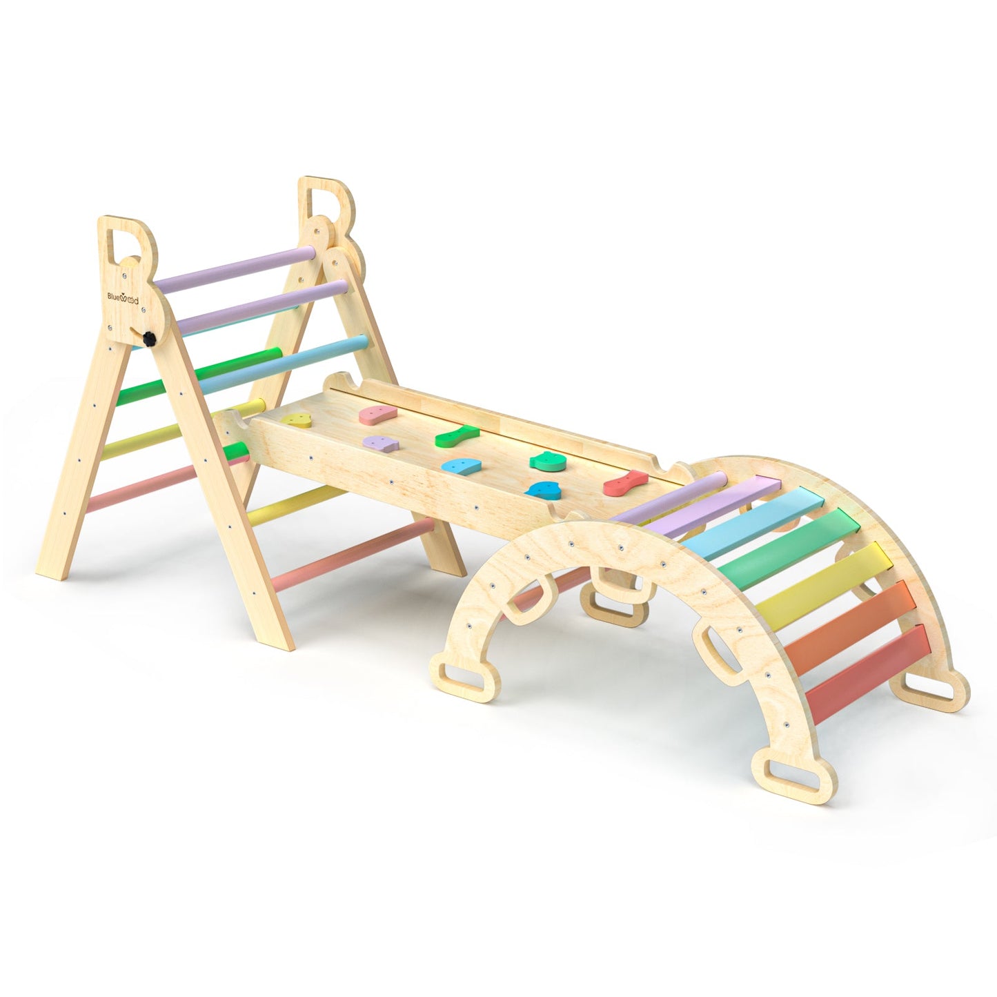 Set Triangulaire Pikler  – Arc et Rampe Arc-en-Ciel